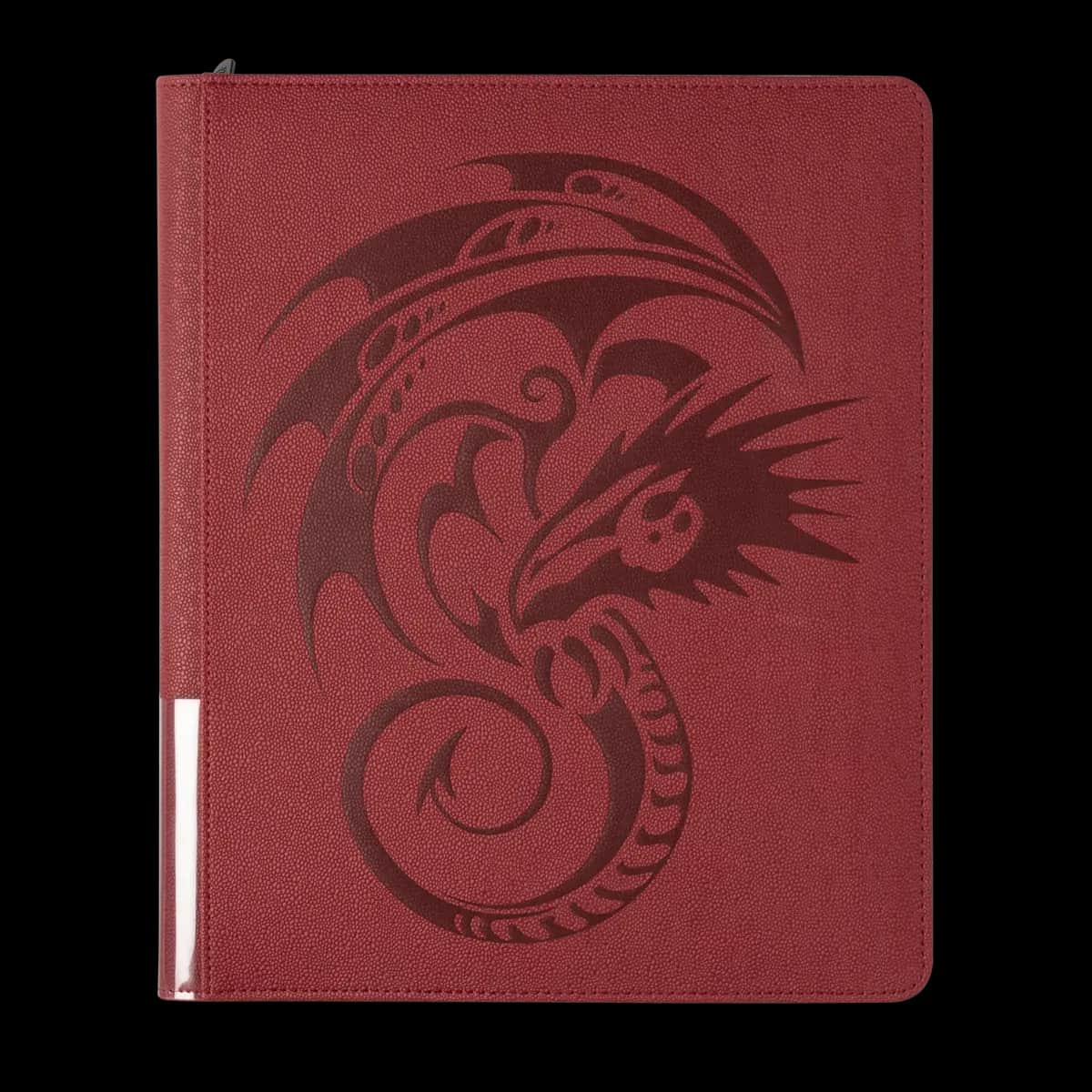 Album Dragon Shield Zipster Regular Blood Red cu fermoar și textură Dragon Skin