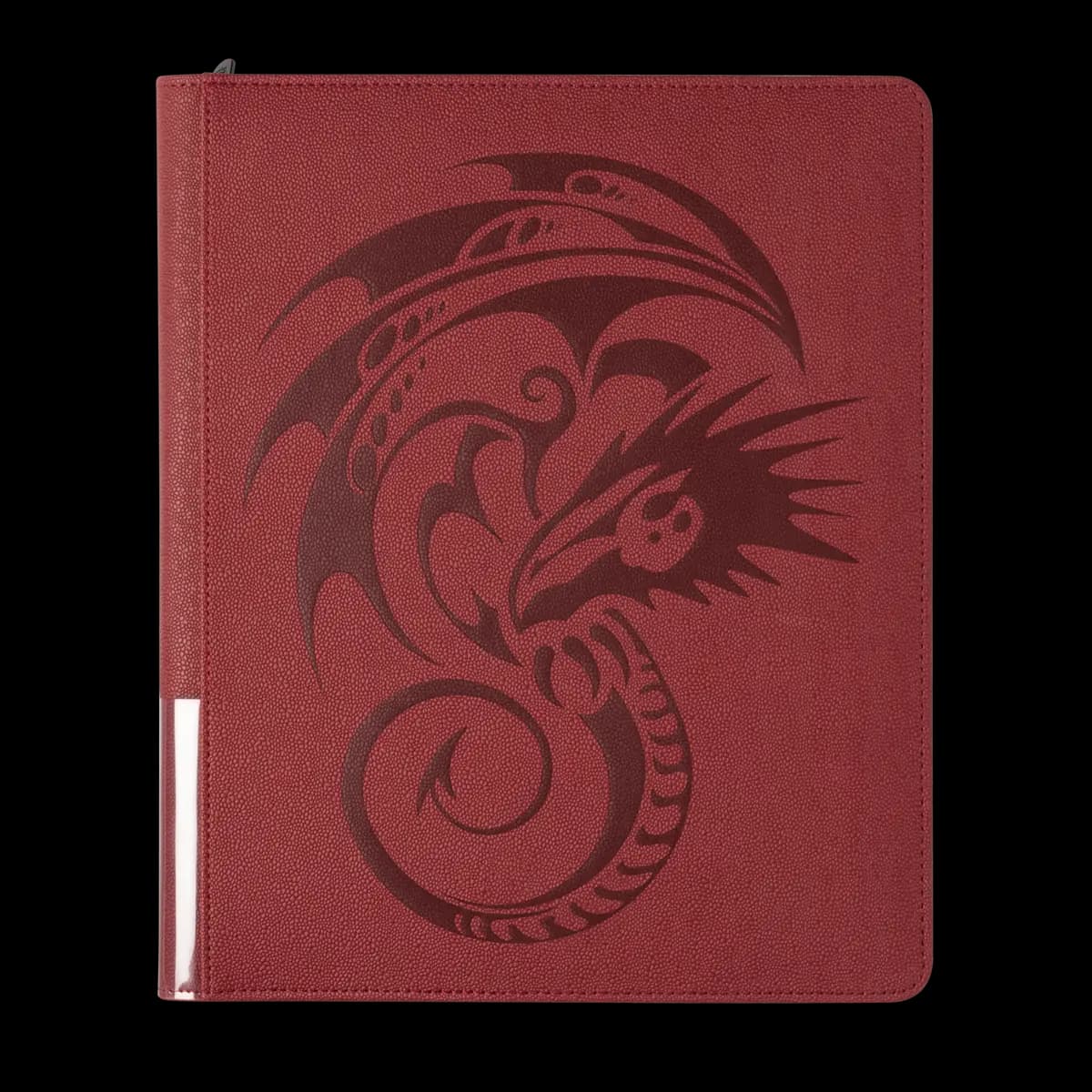 Album Dragon Shield Zipster Regular Blood Red cu fermoar și textură Dragon Skin