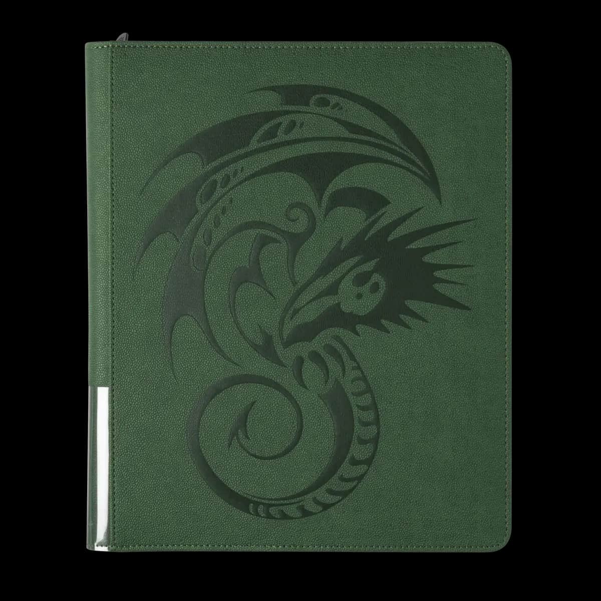 Album Dragon Shield Zipster Regular Forest Green cu fermoar și textură Dragon Skin verde închis