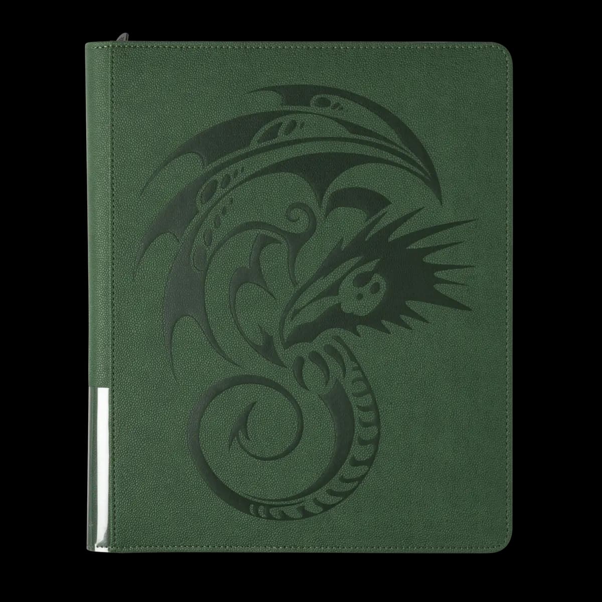 Album Dragon Shield Zipster Regular Forest Green cu fermoar și textură Dragon Skin verde închis