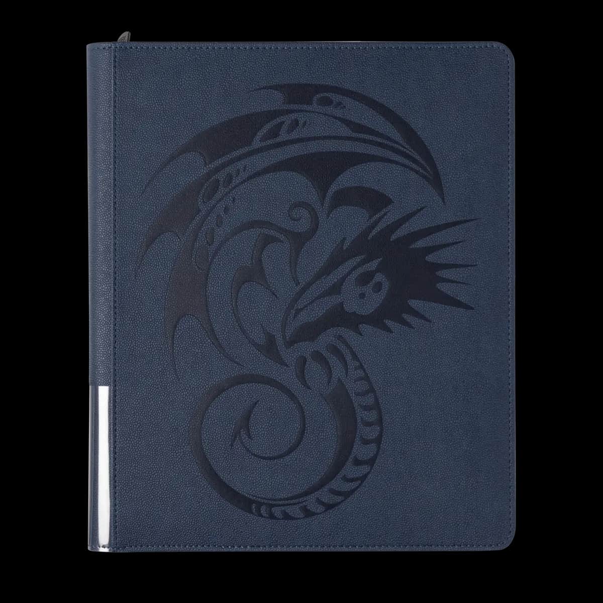 Album Dragon Shield Zipster Regular Midnight Blue cu fermoar și textură Dragon Skin
