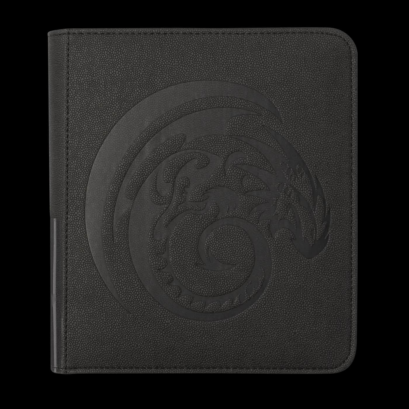 Album compact Dragon Shield Zipster Small Iron Grey cu fermoar și textură Dragon Skin