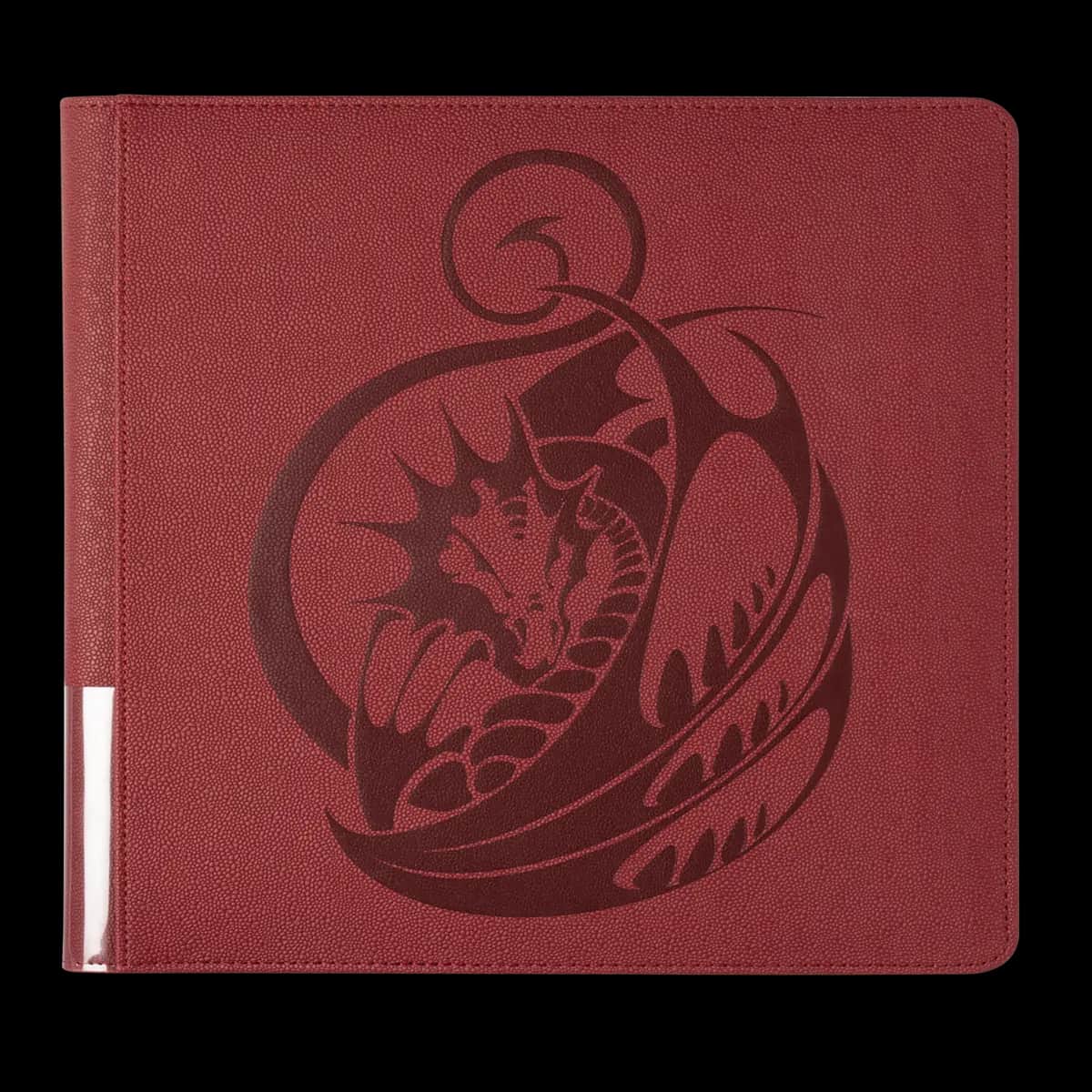 Album Dragon Shield Zipster XL Blood Red cu fermoar și textură Dragon Skin format lat