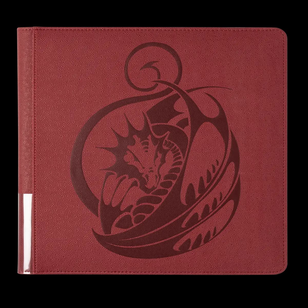 Album Dragon Shield Zipster XL Blood Red cu fermoar și textură Dragon Skin format lat