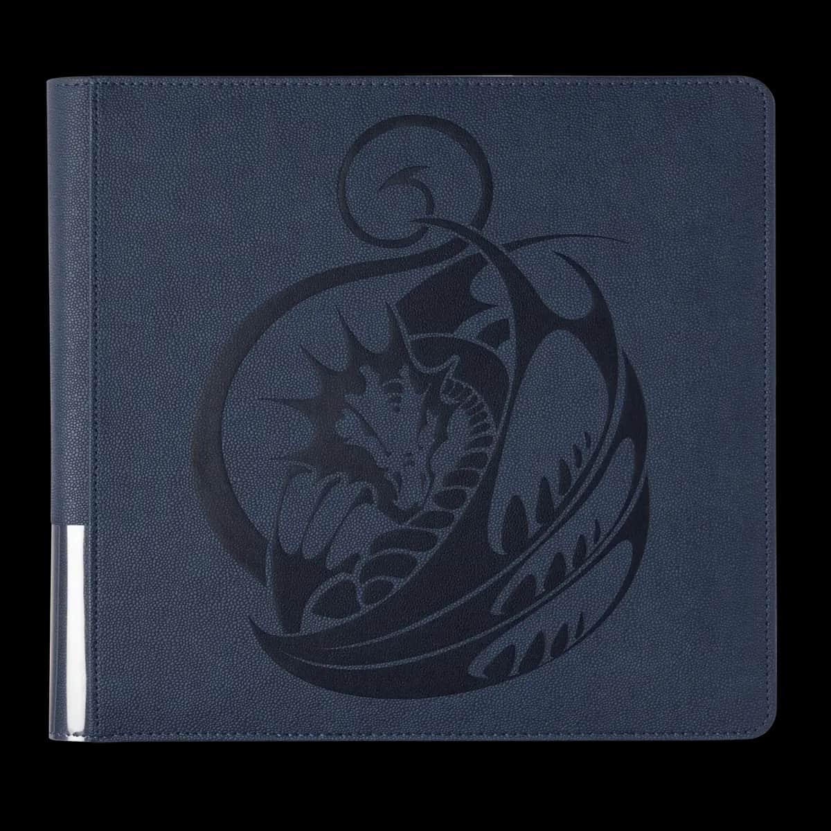 Album Dragon Shield Zipster XL Midnight Blue cu fermoar și textură Dragon Skin format lat pentru playset-uri
