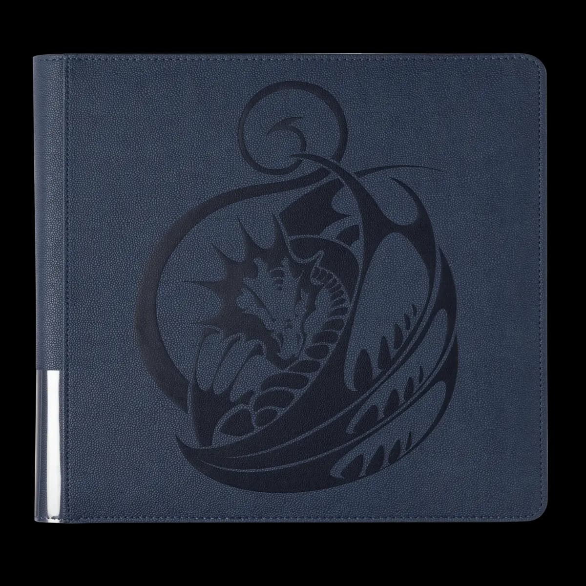 Album Dragon Shield Zipster XL Midnight Blue cu fermoar și textură Dragon Skin format lat pentru playset-uri