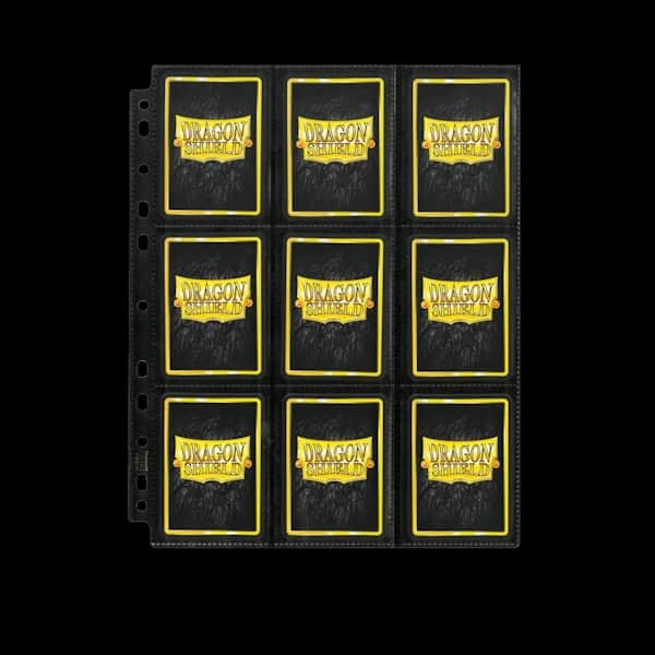 Set 50 pagini album Dragon Shield 18-Pocket fundal negru texturat