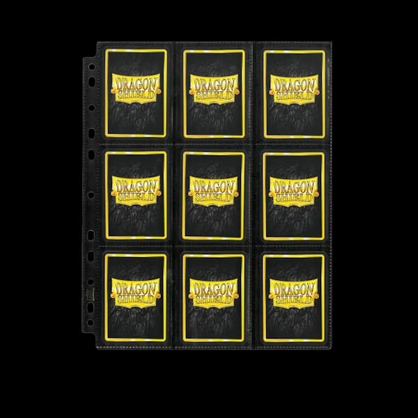 Set 50 pagini album Dragon Shield 18-Pocket fundal negru texturat