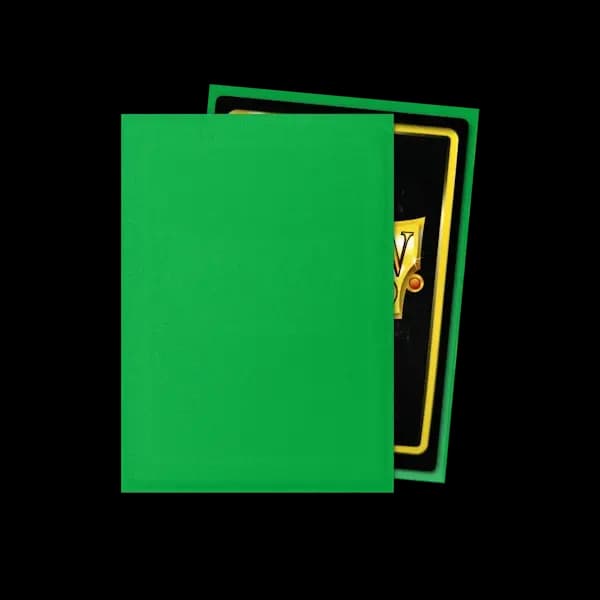 Detaliu interior negru opac și textură mată pentru sleeves Dragon Shield Apple Green