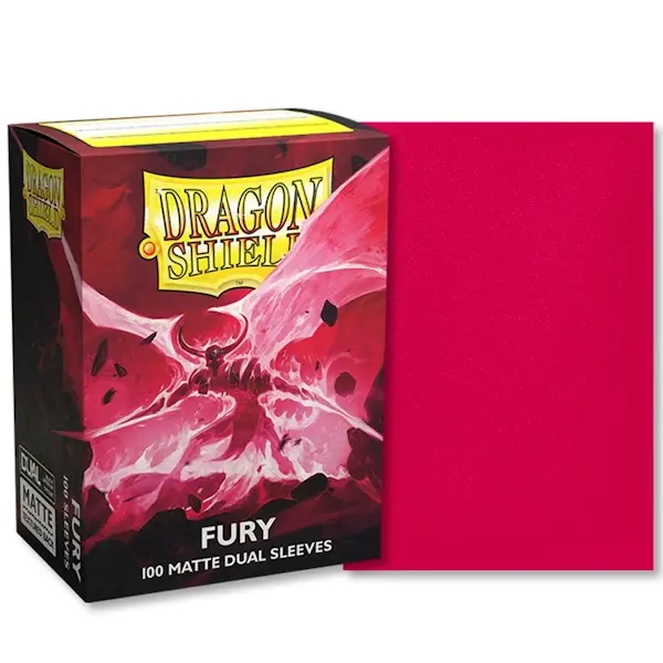 Thumbnail pentru Dragon Shield Standard Dual Matte Sleeves - Fury 'Alaric, Crimson King' (100) - imagine 3