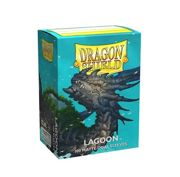 Exemplu de card în sleeve Dragon Shield Dual Matte Art Lagoon Saras cu interior negru