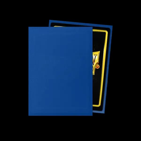 Detaliu interior negru opac și textură mată pentru sleeves Dragon Shield Blue
