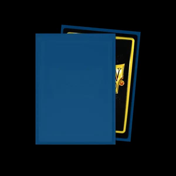 Detaliu interior negru opac și textură mată pentru sleeves Dragon Shield Blue