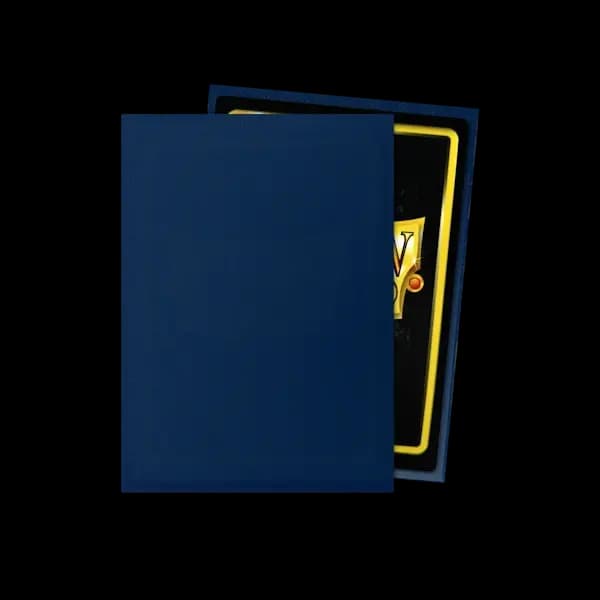 Detaliu interior negru opac și textură mată pentru sleeves Dragon Shield Midnight Blue