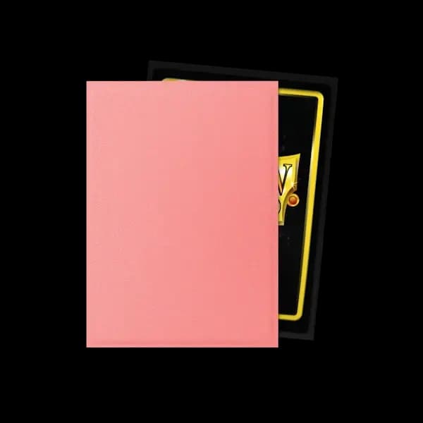Detaliu interior negru opac și textură mată pentru sleeves Dragon Shield Peach