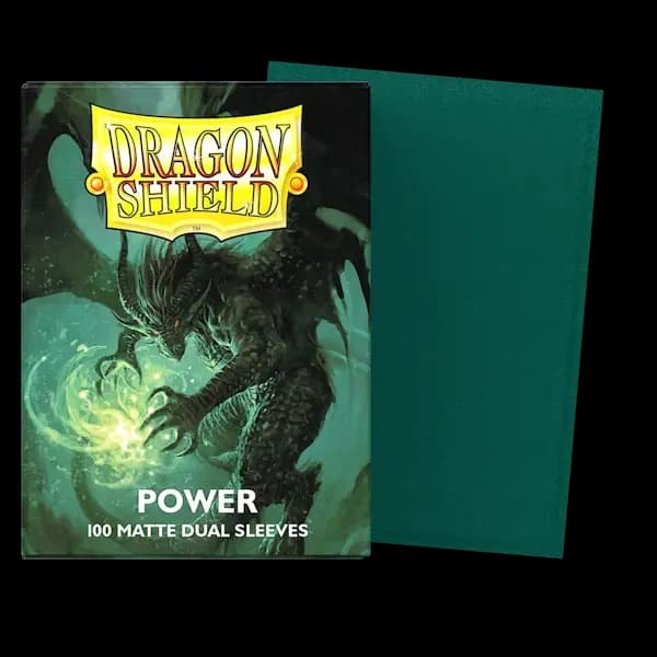 Sleeves Dragon Shield Dual Matte Power culoare aurie 100 bucăți