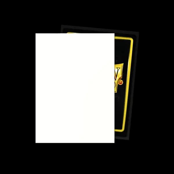 Detaliu interior negru mat și exterior alb pentru sleeves Dragon Shield Snow