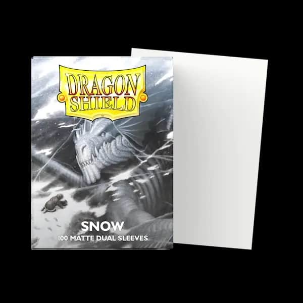 Sleeves Dragon Shield Dual Matte Snow Nirin culoare albă 100 bucăți