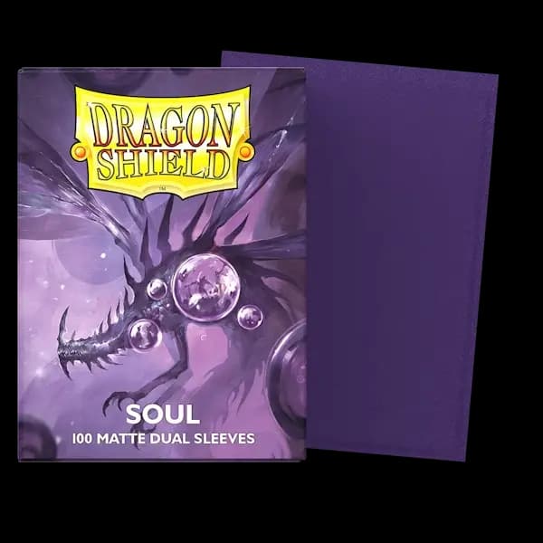 Sleeves Dragon Shield Dual Matte Soul culoare mov metalizat 100 bucăți