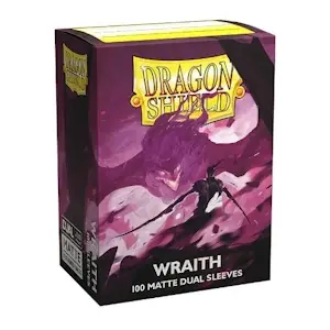 Exemplu de card în sleeve Dragon Shield Dual Matte Wraith cu interior negru