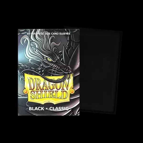 Sleeves Dragon Shield Japanese Classic Black 60 bucăți dimensiune mică pentru Yu-Gi-Oh