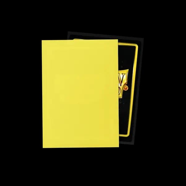 Detaliu interior negru opac și exterior galben Lightning pentru sleeves Dragon Shield