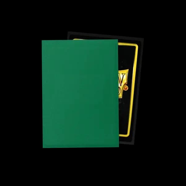 Detaliu interior negru opac și exterior verde Might pentru sleeves Dragon Shield