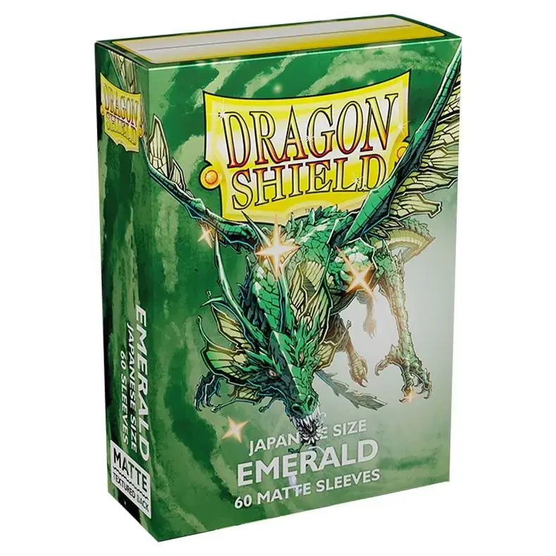 Dragon Shield Japanese Size Dual Matte Sleeves - Emerald (60) - imagine de prezentare 3