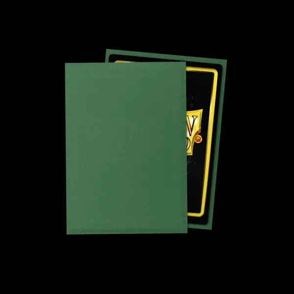Detaliu textură mată spate sleeves Dragon Shield Japanese Forest Green