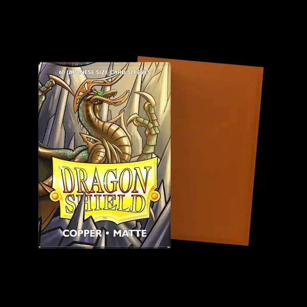 Sleeves Dragon Shield Japanese Size Matte Copper Munay 60 bucăți pentru Yu-Gi-Oh