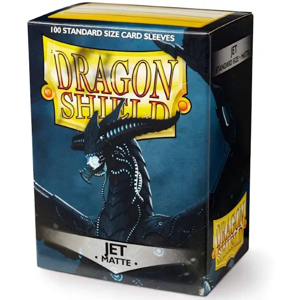 Cutie pachet gol Dragon Shield Standard Size Matte Jet 100 bucăți