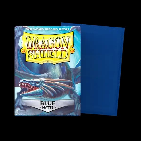 Dragon Shield Standard Matte Sleeves - Blue (100) - imagine de prezentare 1