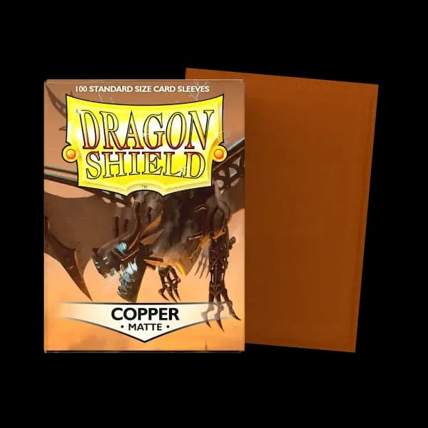 Thumbnail pentru Dragon Shield Standard Matte Sleeves - Copper 'Draco Primus' (100) - imagine 2