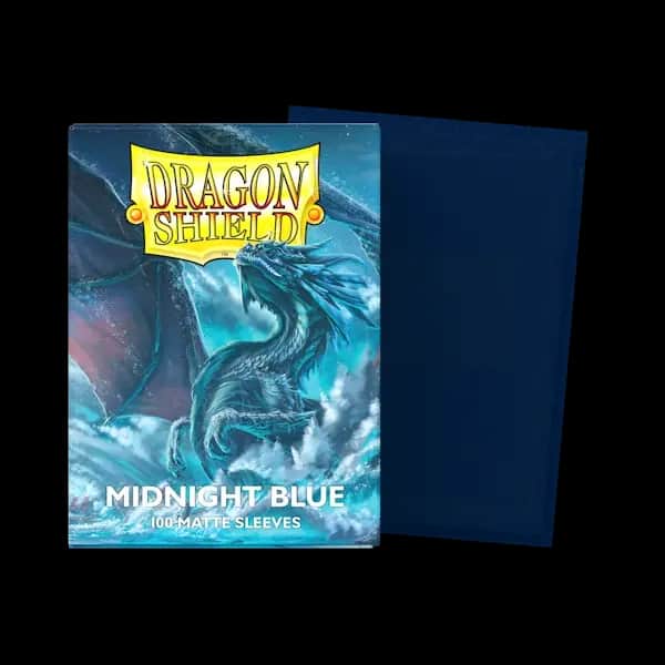 Sleeves Dragon Shield Standard Dual Matte Midnight Blue 100 bucăți dimensiune Standard