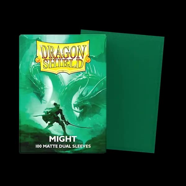 Sleeves Dragon Shield Standard Dual Matte Might verde închis 100 bucăți
