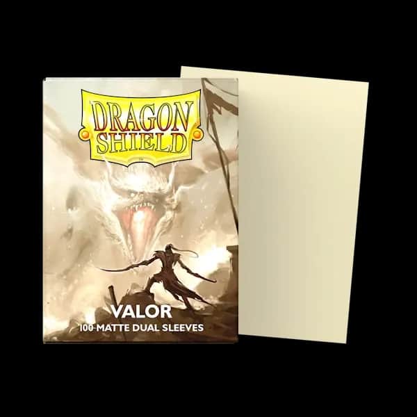 Sleeves Dragon Shield Standard Dual Matte Valor galben muștar 100 bucăți