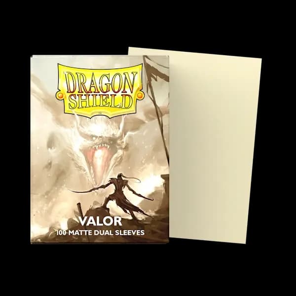 Sleeves Dragon Shield Standard Dual Matte Valor galben muștar 100 bucăți