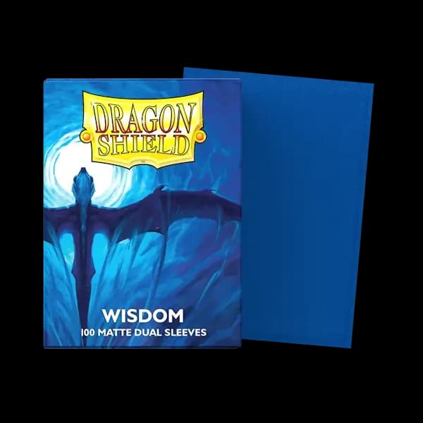 Sleeves Dragon Shield Standard Dual Matte Wisdom albastru închis 100 bucăți