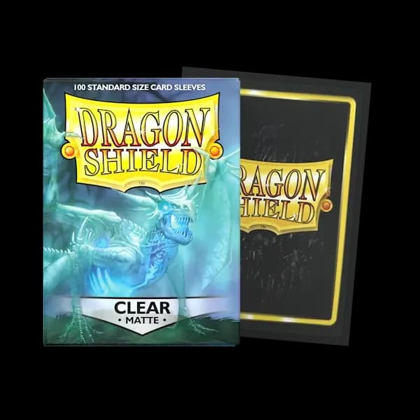 Sleeves Dragon Shield Standard Size Matte Clear 100 bucăți complet transparente