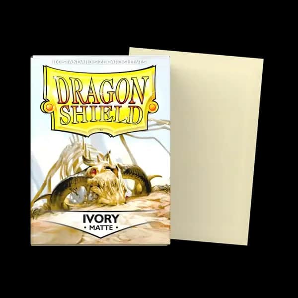 Sleeves Dragon Shield Standard Size Matte Ivory 100 bucăți culoare crem