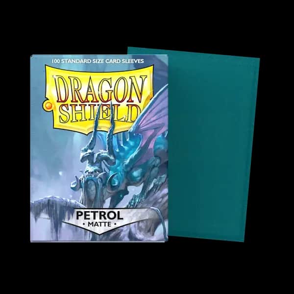 Sleeves Dragon Shield Standard Size Matte Petrol 100 bucăți pentru jocuri de cărți