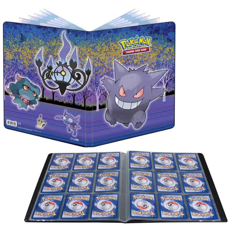 Coperta frontală a albumului Ultra Pro Pokémon Haunted Hollow, ilustrând o scenă nocturnă cu Gengar, Chandelure, Misdreavus, Sableye și Mimikyu într-o pădure bântuită.