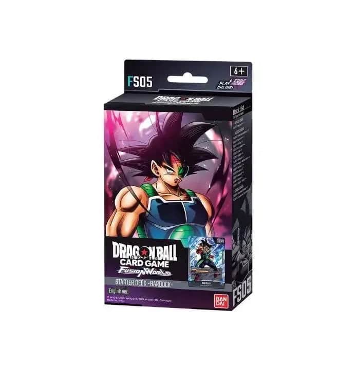 Cutie sigilată Dragon Ball Super Card Game Fusion World Bardock FS05 Starter Deck, ediția în limba engleză