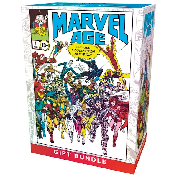 Conținutul setului MTG Marvel Gift Bundle incluzând Play Boosters și un Collector Booster