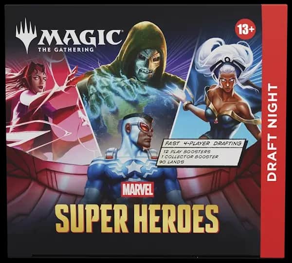 Cutie Magic The Gathering Marvel Super Heroes Draft Night pentru 4 jucători