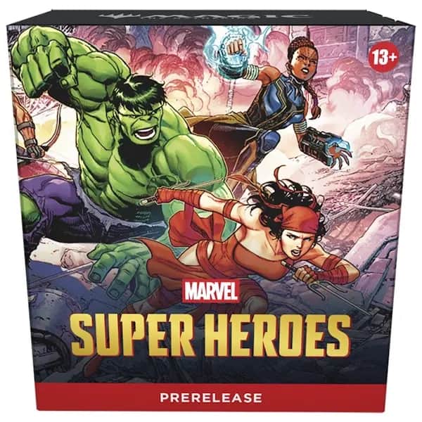 Cutie display Magic The Gathering Marvel Super Heroes Prerelease conținând 15 kituri de joc