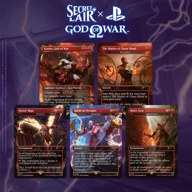 Magic: The Gathering - Secret Lair x PlayStation Superdrop: God of War: Greek (Non-Foil) - imagine de prezentare