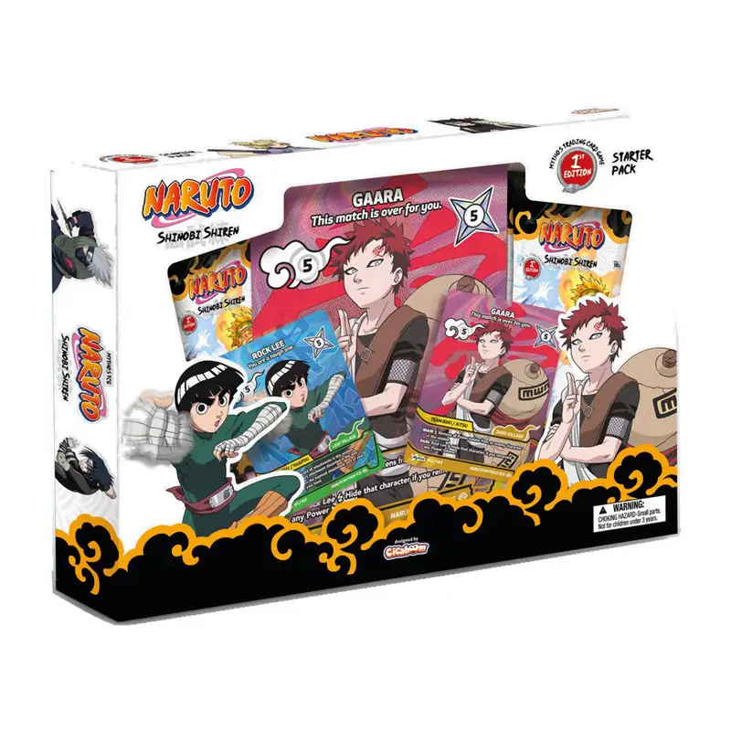 Cutia pachetului special Naruto Mythos Shinobi Shiren, ilustrând o confruntare dinamică între Gaara al Nisipului și Rock Lee în timpul Examenului Chunin.