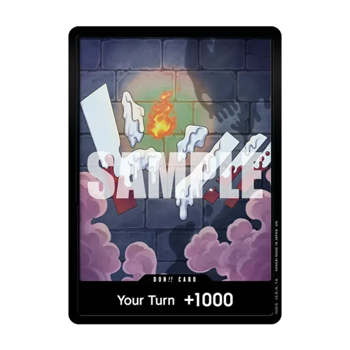 Detaliu cu cele două tipuri posibile de carduri DON!! care pot fi găsite în interiorul pachetului One Piece Double Pack Set (DP-11).