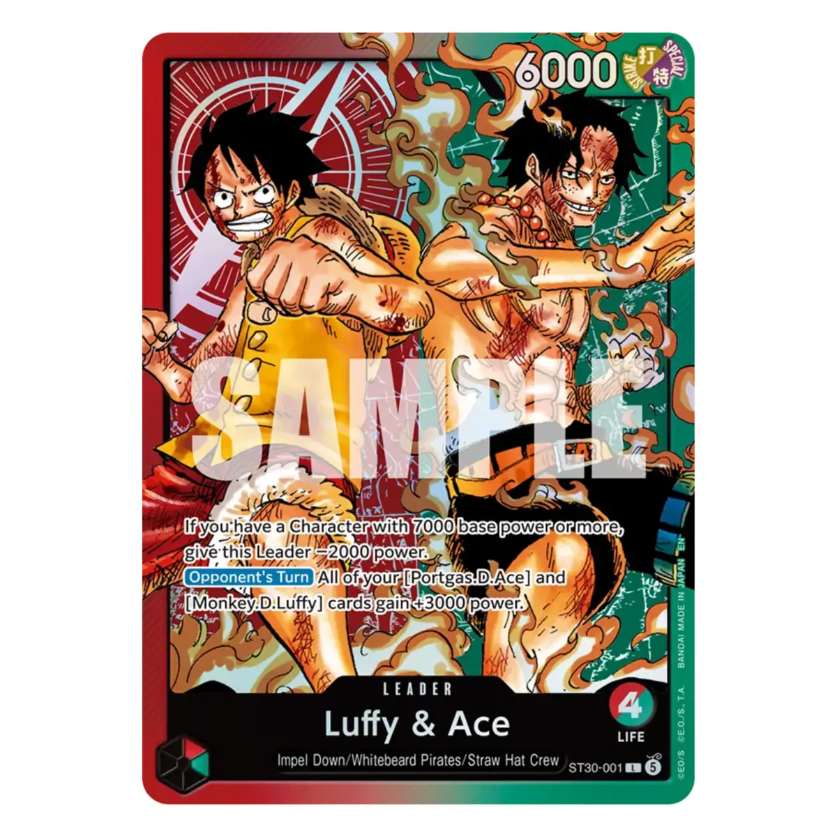 Conținutul complet al Starter Deck-ului One Piece ST-30, incluzând pachetul de 51 de cărți foil, cele 10 cărți DON!!, planșa de joc din hârtie și pachetul bonus sigilat.
